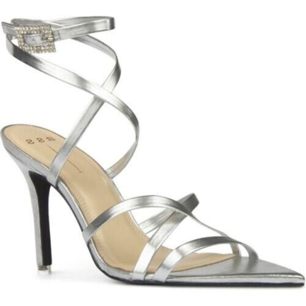 Black Suede Studio Sandals BNWOT "Kimora" Heels Women New Strappy